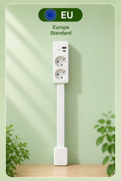 Bedside Table Power Strip With Adjustable Extension Arm